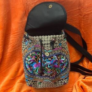 Embroidered backpack